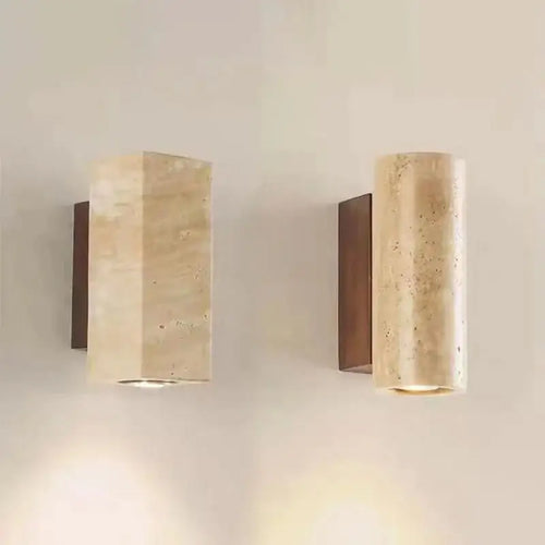 applique murale en marbre wabi sabi à led pour décoration intérieure - vue 6 sur 10
