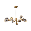 lampe lustre led laiton cristal or décor maison