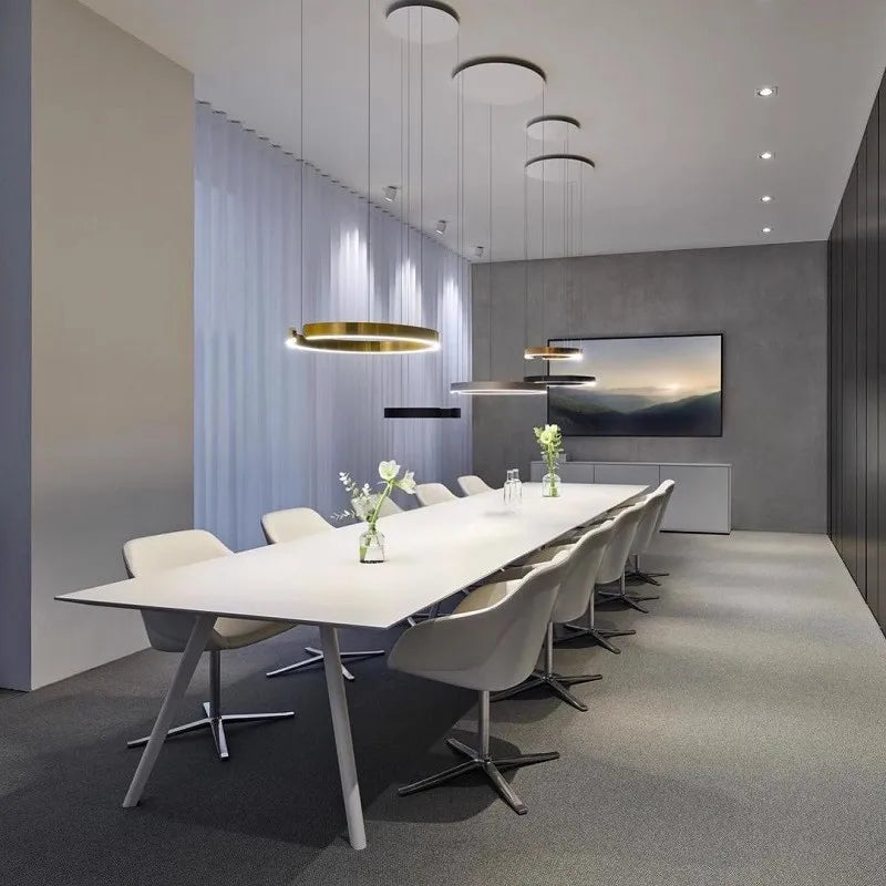 lustre à anneau en c design allemand avec couleurs changeantes - vue 4 sur 24