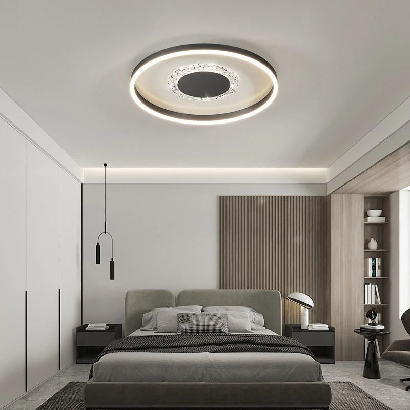 plafonnier led décoratif circulaire pour intérieur moderne - vue 6 sur 13
