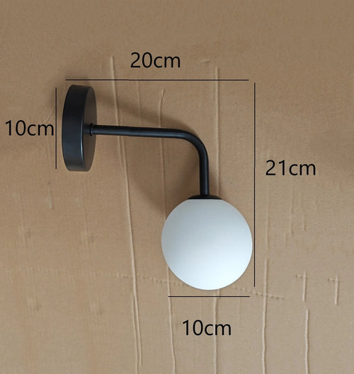 applique murale led post-moderne simple en verre doré - vue 10 sur 10