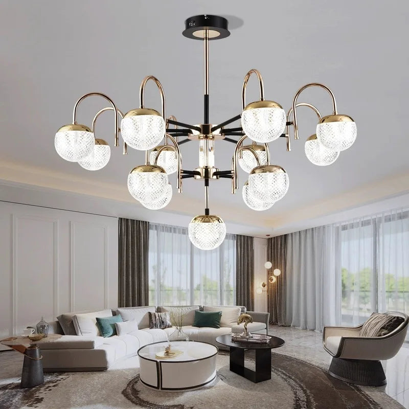 lustre moderne en fer forgé pour décoration intérieure - vue 6 sur 9