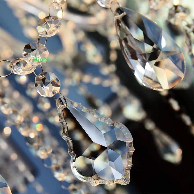 lustre en cristal de luxe pour hôtels et projets d'éclairage - vue 2 sur 7