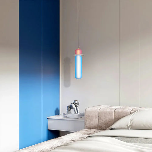 Suspension LED en verre teinté bar