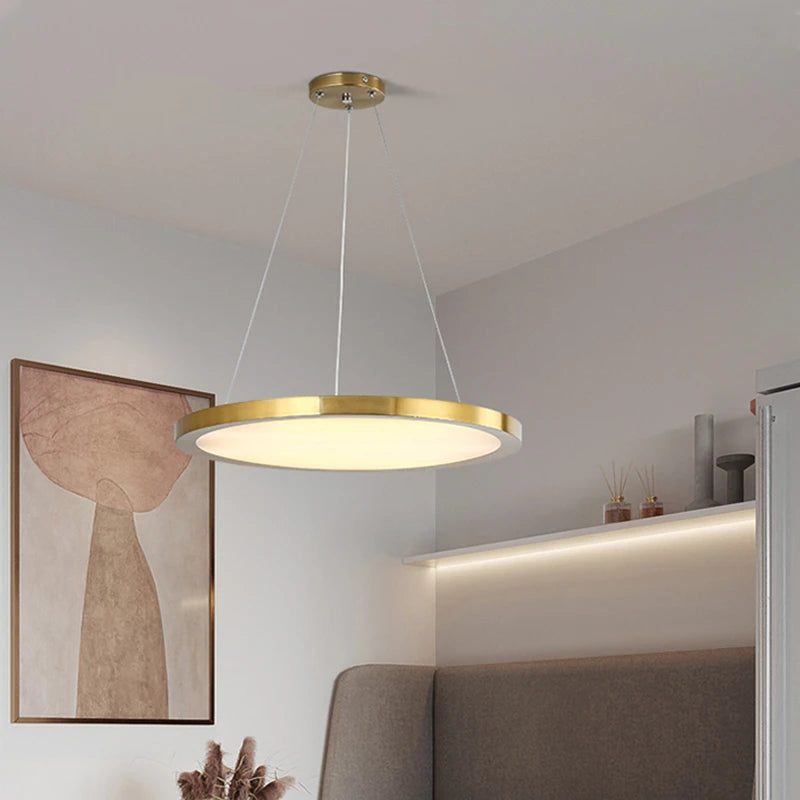 lustre doré nordique suspendu pour salon coiffure hôtel bar