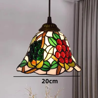 suspension vintage tiffany en verre teinté pour décoration intérieure