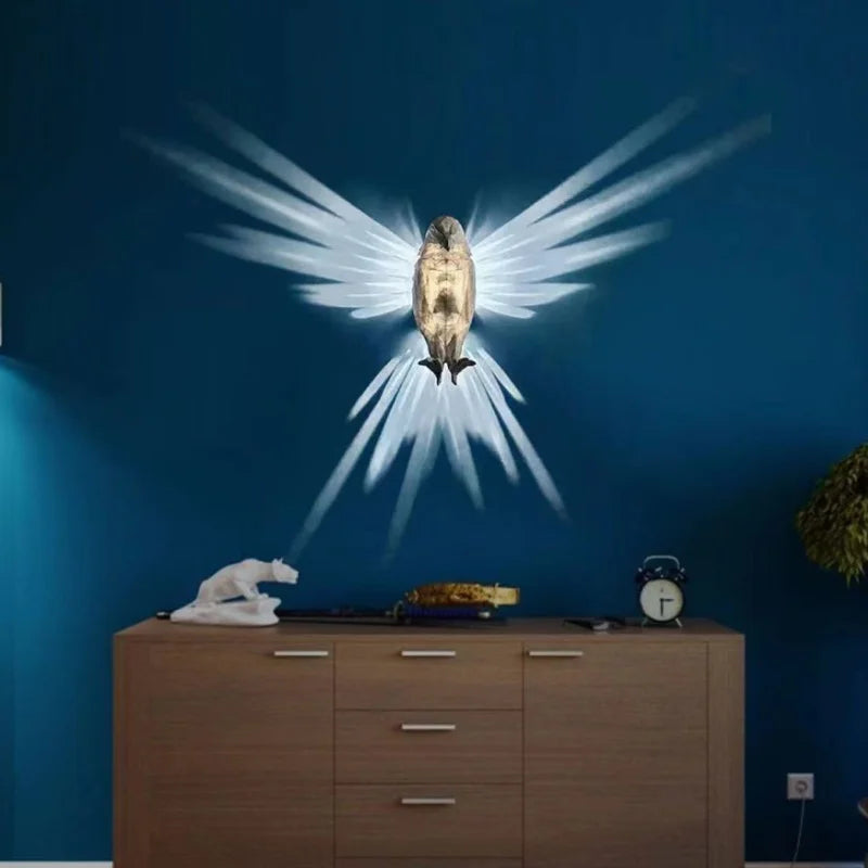 applique murale led hibou aigle décoration créative pour la maison - vue 5 sur 13