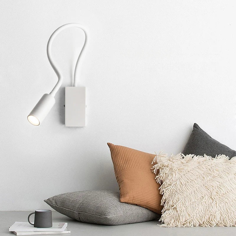 lampe de bureau flexible gys avec interrupteur et liseuse led - vue 5 sur 9