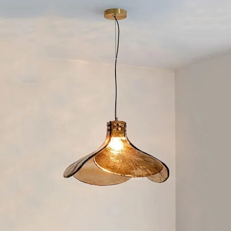 suspension en verre led au design créatif et luxueux - vue 2 sur 8