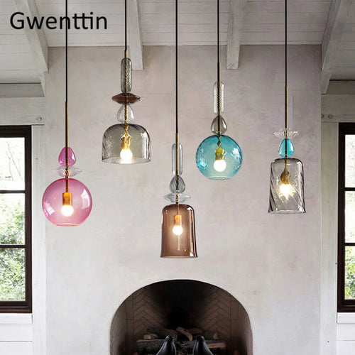 suspension en verre moderne pour décoration intérieure et luminaires - vue 2 sur 11