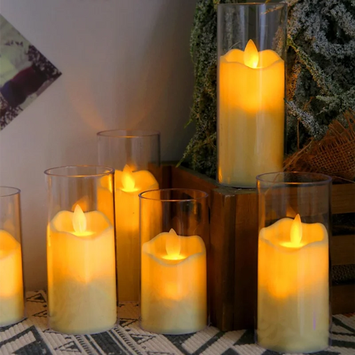 lot de 6 bougies LED sans flamme pour mariage et noël - vue 2 sur 10