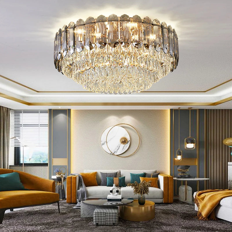 plafonnier led en cristal de luxe éclairage post-moderne nouvelle collection