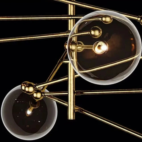 lustre à led en verre pour intérieur moderne décoratif - vue 6 sur 8