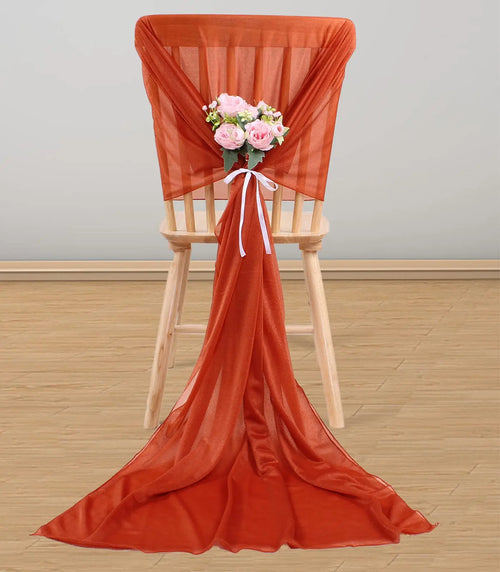 Chemin de table mousseline bohème transparent couleur mariage - vue 8 sur 7