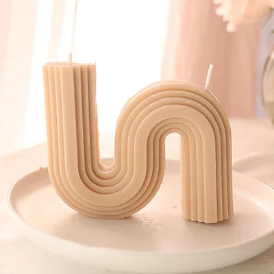 bougies parfumées géométriques en forme de u pour décoration intérieure - vue 12 sur 22