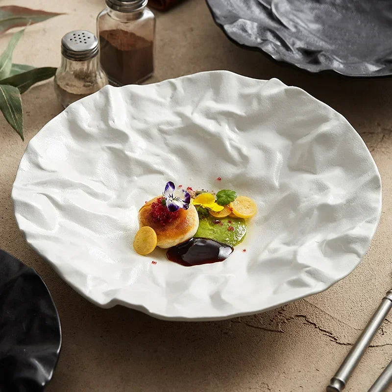 assiette creuse pliante ceramique style japonais premium maison