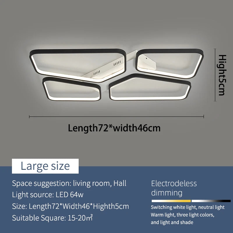 plafonnier à led moderne pour intérieur design élégant - vue 8 sur 8