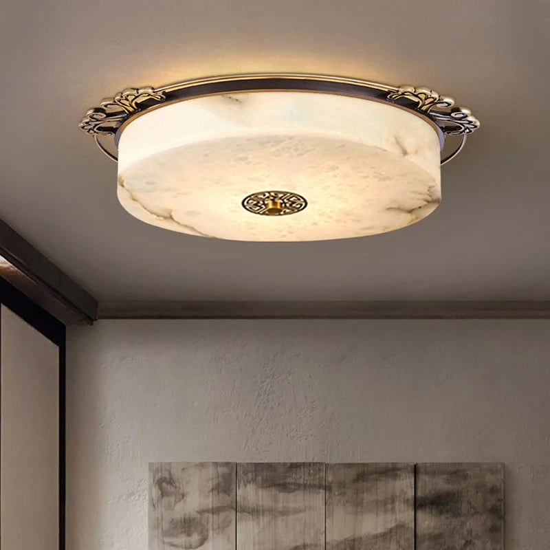 plafonnier led luxe marbre circulaire pour grand ménage