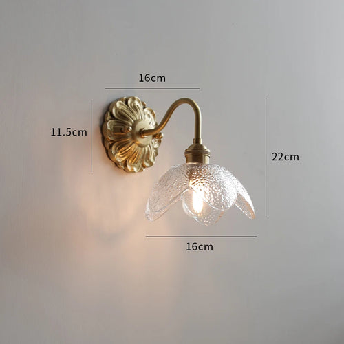 applique led verre gris fumé cuivre moderne intérieur - vue 9 sur 23