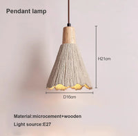 lustre en ciment design rétro pour salon et restaurant