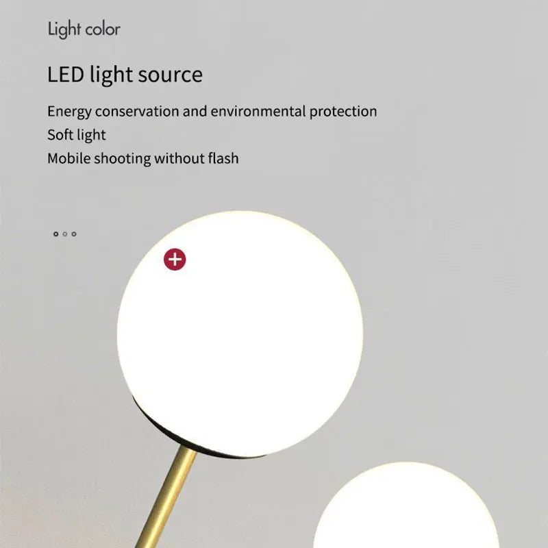 Boule de verre nordique LED plafonnier lampes pour allée couloir balcon couloir chambre horloge décoration de la maison éclairage intérieur
