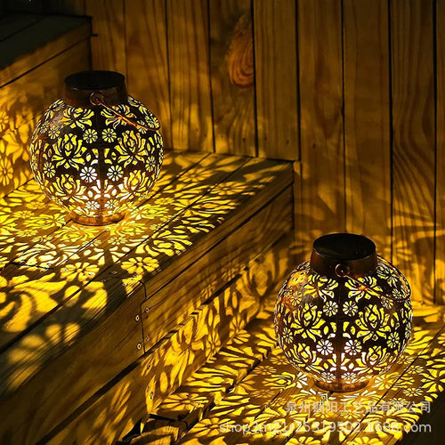 lampes solaires suspendues rétro pour jardin et extérieur - vue 3 sur 8