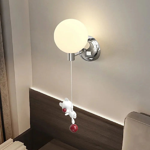 applique murale ours et lune en métal pour décoration intérieure - vue 3 sur 9