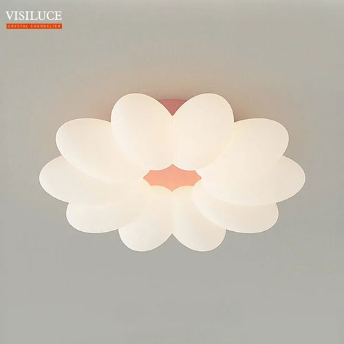 plafonnier led fleurs pour chambre d enfant trois couleurs lumière - vue 2 sur 10