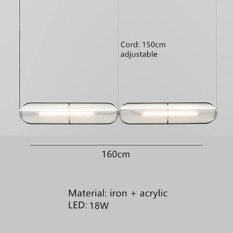 lampe led moderne à suspension réglable pour bar et bureau