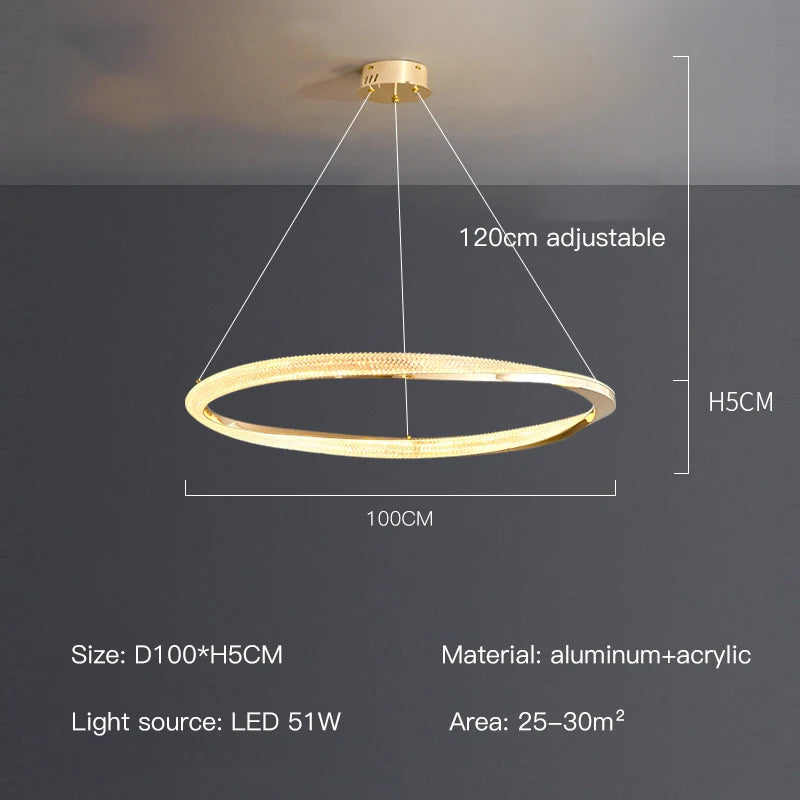 suspension led moderne avec design artistique et télécommande - vue 12 sur 16
