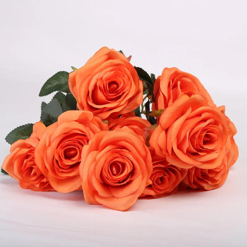 bouquet de roses artificielles pour mariage et décoration intérieure - vue 7 sur 27