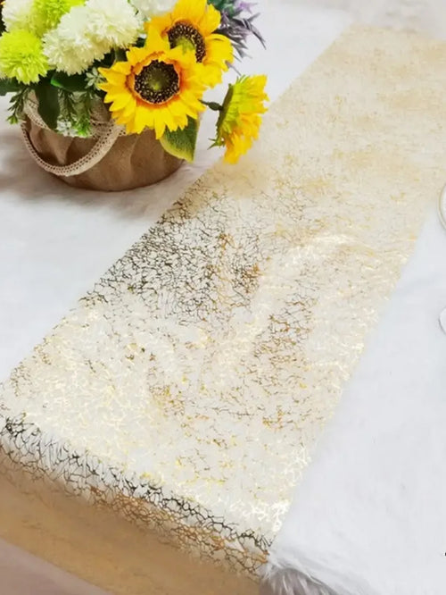Chemin de table rose gold paillettes métallisées fête - vue 5 sur 7