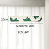 Lustre design longue rectangulaire avec touche coloré Hazel
