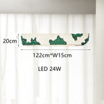 Lustre design longue rectangulaire avec touche coloré Hazel