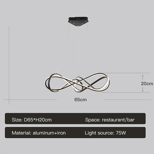 suspension design moderne avec télécommande et courbes élégantes - vue 10 sur 12