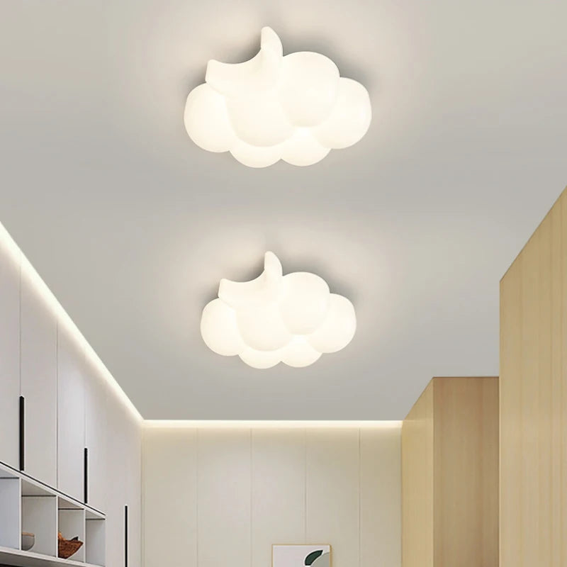applique murale nuage blanche lampe enfant design moderne et chaleureux - vue 4 sur 9