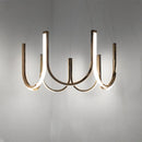 suspension lumières led en forme de u nordique créatif postmoderne
