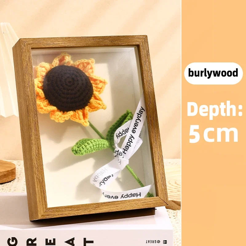 cadres photo en bois 3d support fleurs séchées fait main décoration - vue 12 sur 14