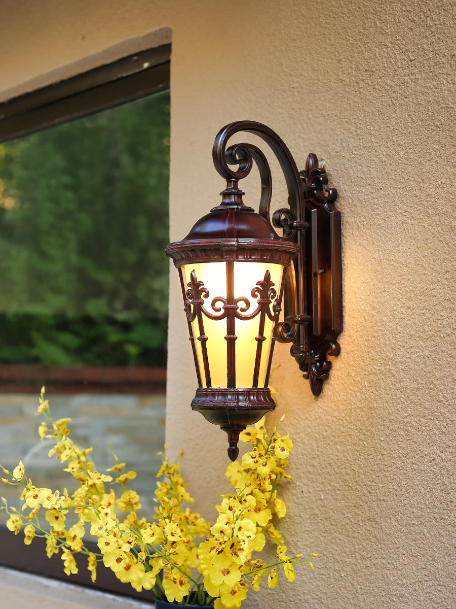 applique murale extérieure rétro européenne étanche pour jardin et balcon - vue 5 sur 7