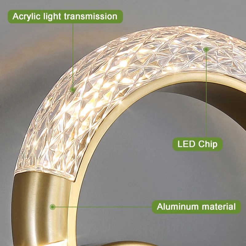 applique murale led moderne luminaire décoratif d'intérieur créatif - vue 5 sur 9