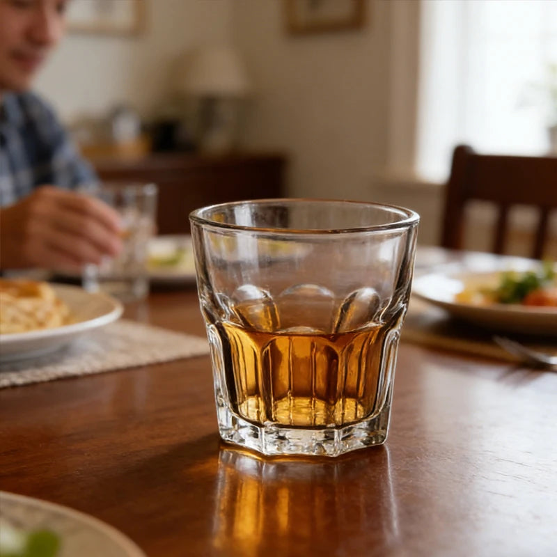Verres épais style vintage polyvalents whisky vin bière - vue 5 sur 6