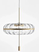 lustre circulaire en verre design nordique pour bar et restaurant