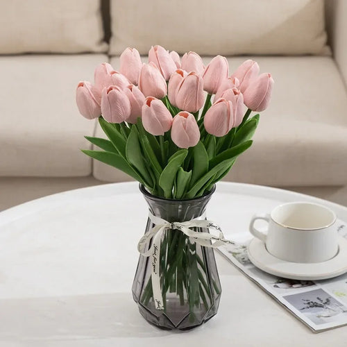 bouquet de tulipes artificielles luxe pour décoration intérieure et mariage - vue 13 sur 17