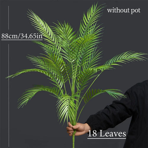 palmier tropical artificiel grandes feuilles pour décoration intérieure et extérieure - vue 8 sur 7