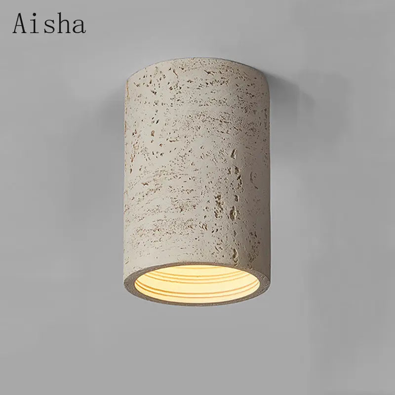 Wabi-sabi résine plafonnier LED nordique salon couloir plafonnier pour la maison salon cuisine Downlight décoration - vue 4 sur 16