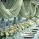 Chemin de table gaze transparente décoration mariage fête élégante