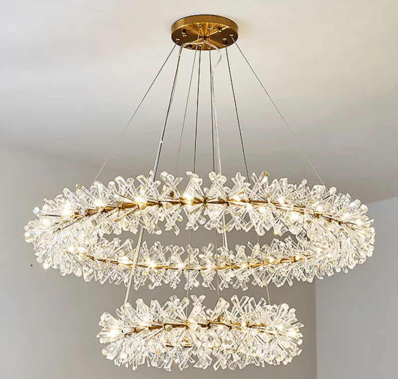 lustre en cristal moderne pour un éclairage intérieur élégant - vue 6 sur 14