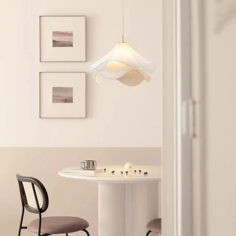 lampe led suspendue en tissu style minimaliste nordique décorative