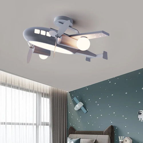 plafonnier moderne avec télécommande pour chambre d'enfant style nordique - vue 3 sur 10