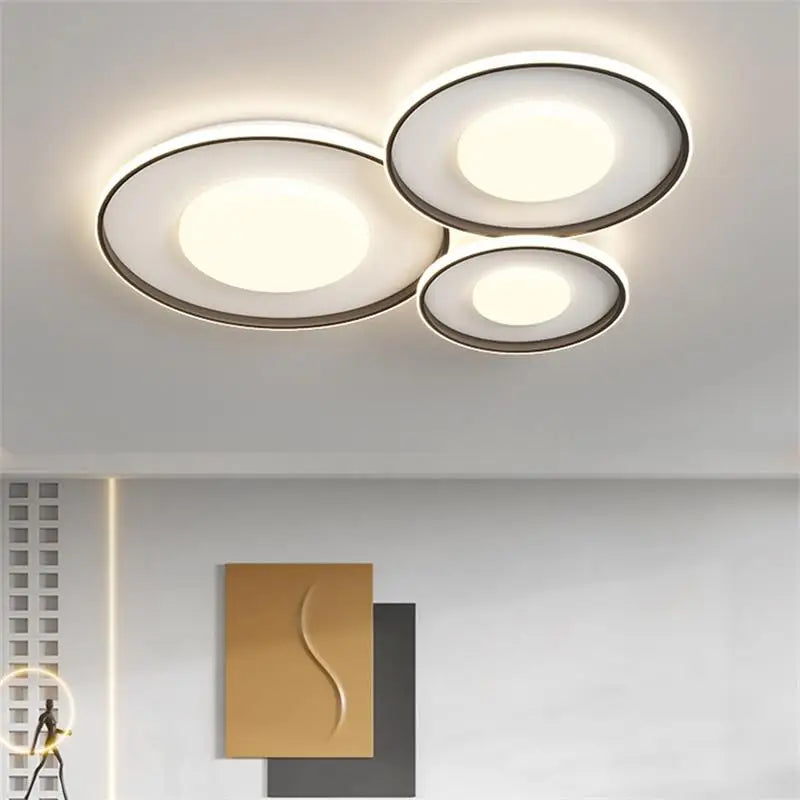 lustre nordique qiyimei éclairage intérieur lumière ronde lampara - vue 6 sur 12